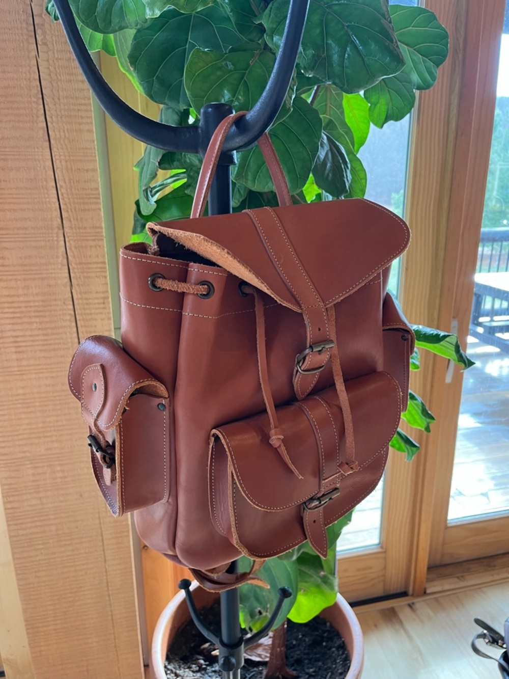 Grafea Brown Leather Women’s Backpack - Classic Casual Carry
